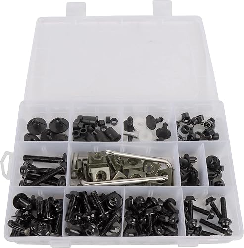 Miniatura 1 de BAIONE Worldmotop - Kit de pernos de acero inoxidable, tornillos y clips de sujeción compatibles con Yamaha, Honda, Kawasaki, Suzuki, BMW, kit de