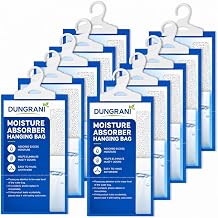 DUNGRANI Moisture Absorbers, Hanging Closet Dehumidifier Bags, Humidity Packs, Desiccant, Closet Dehumidifiers with Fragrance Free in Wardrobe, Bathroom, Kitchen & Bedroom, 3Pcs