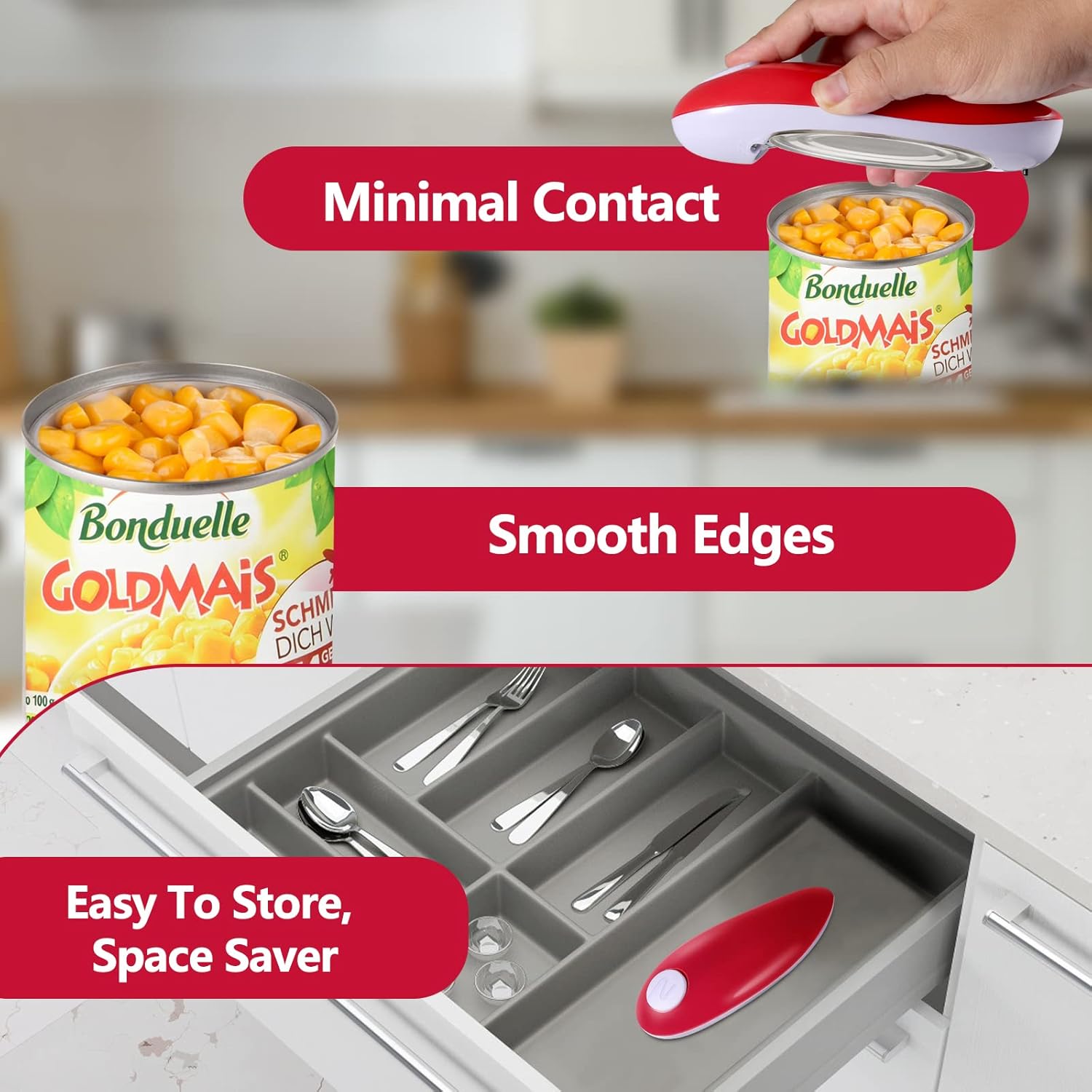 Electric Can Opener, Can Opener Smooth Edge,Stainless Steel a Simple Push Automatic Electric Can,Best Kitchen Gadget for Arthritis : Home & Kitchen