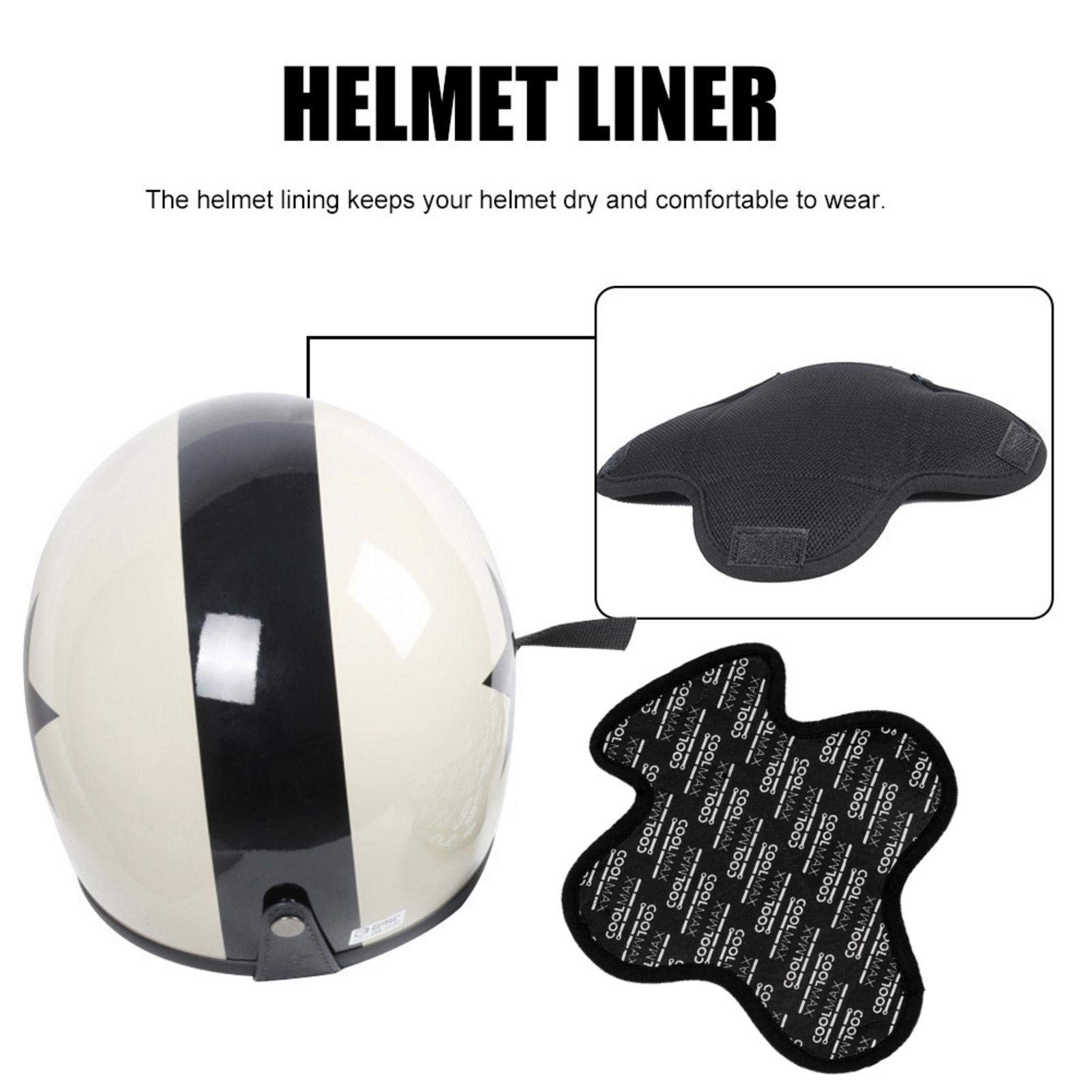 Cuscino per Casco da Motociclista, Kit di Riempimento Anti-Collisione, Rivestimento Interno ad Asciugatura Rapida e Traspirante