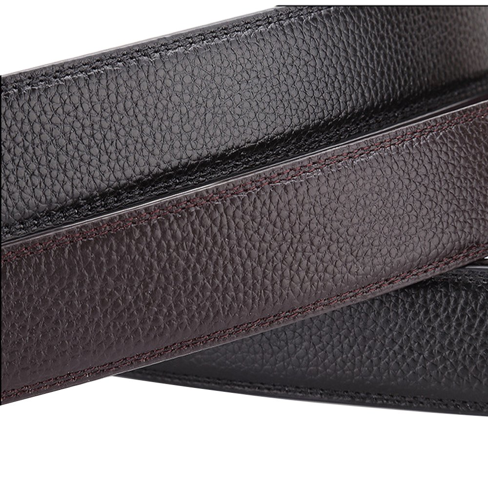 Men's Genuine Leather Dress Belt without Buckle Ratchet Belt 51