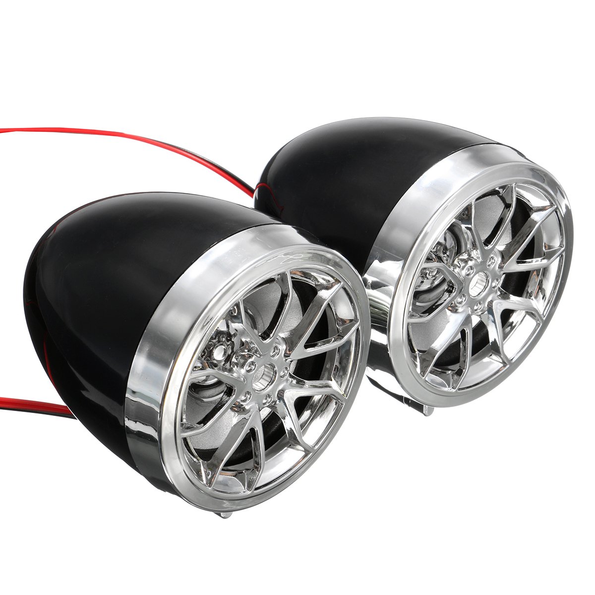 Motorcycle Mp3 Stereo System Altavoz con Amplificador FM con Función Bluetooth Waterproof-Black & Sliver