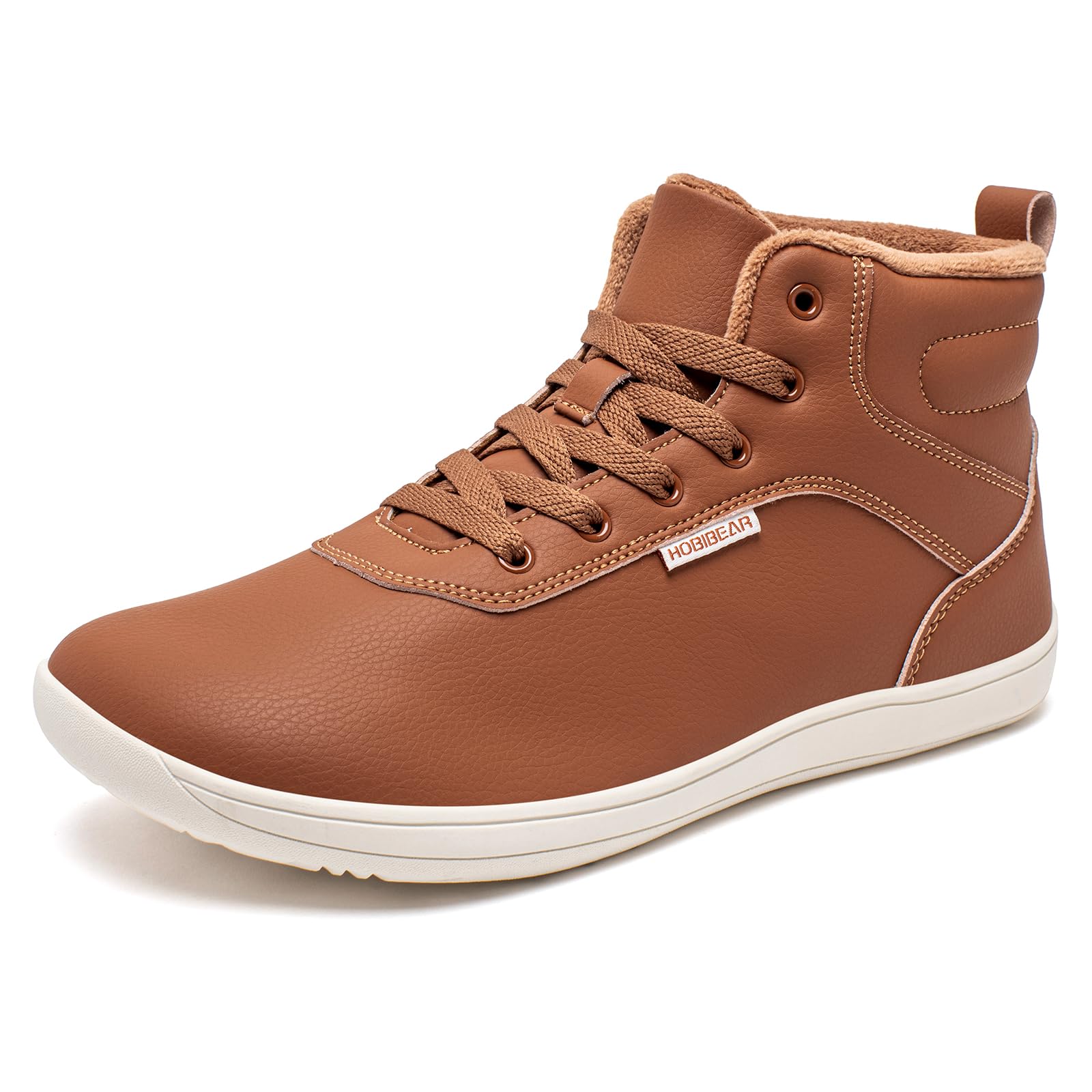 HOBIBEAR Womens Winter Barefoot Shoes Men Wide Toe Box Warm Faux Fur Lined Ankle Sneakers