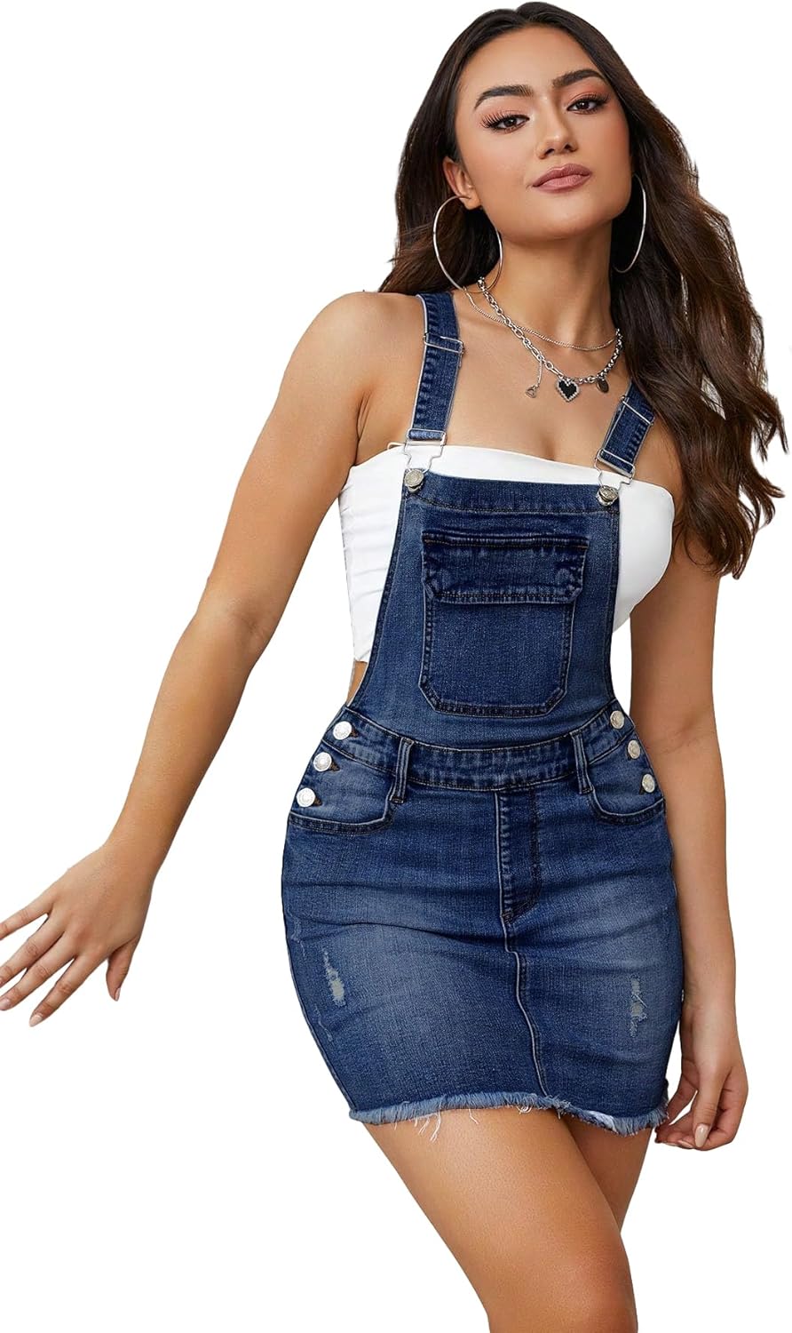Amazon.com: Floerns Women's Sleeveless Raw Hem High Waist