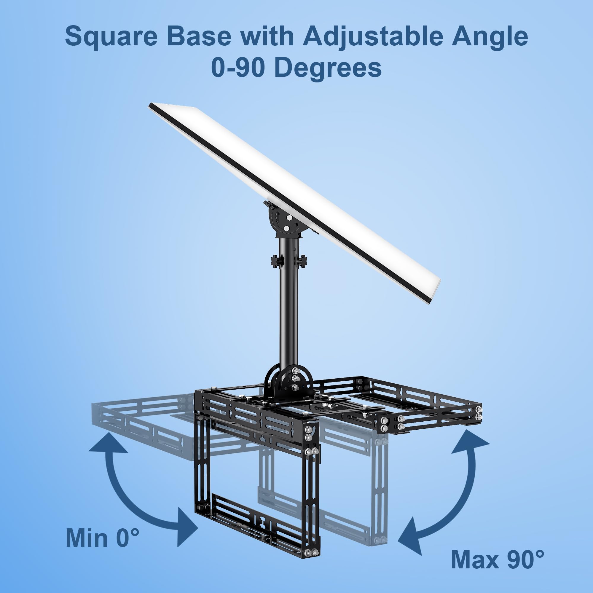 Starlink Gen 3 Roof Ridgeline Mount, Adjustable Tilt 160 Degree and Square Shelf Width, Starlink Internet Kit Satellite Mounting Kit, Compatible with Starlink Standard Gen3(V3) Dish