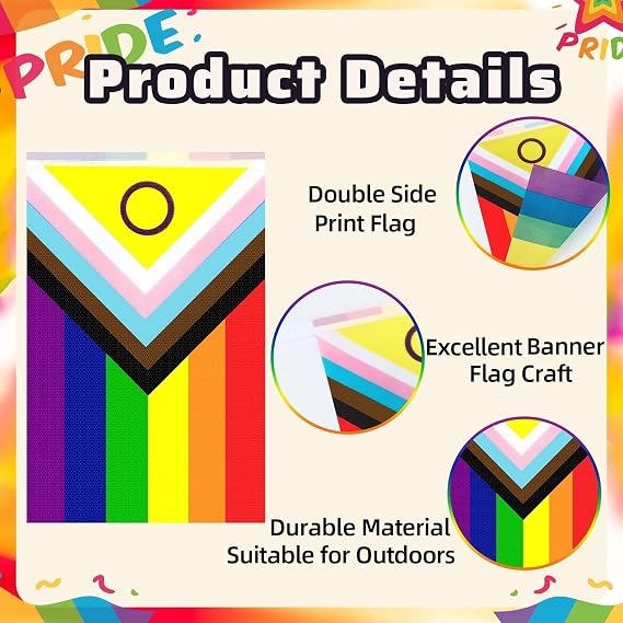MARFOREVER 50 Pcs Pride Flags Banner, 52.5 Ft Rainbow Gay Banner String Small LGBT Pennant Flags Bunting for Home Garden Bars Pride Month LGBT Party Rainbow Festival Decorations(10 Styles)