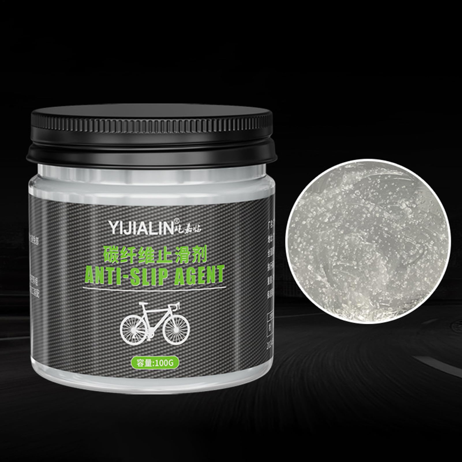 Grasso per bicicletta in fibra di carbonio, antiscivolo, 100 g, grasso antiscivolo per bicicletta, grasso di carbonio, grasso per montaggio della bicicletta, telaio per mountain bike