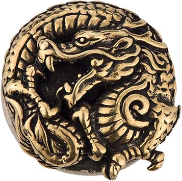Brass Connectors Dragon Conchos Screw Back Leather Crafting Concho for Leather King Biker Wallet Chain Connector 2 Pieces Gold