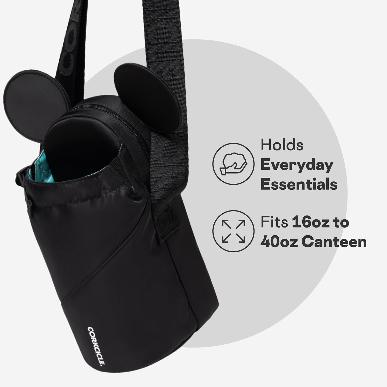 Corkcicle Crossbody Water Bottle Sling Bag - Adjustable Strap - Padded Interior Pocket - Fits 16 oz to 40 oz Tumblers - Summer Drinkware Gift