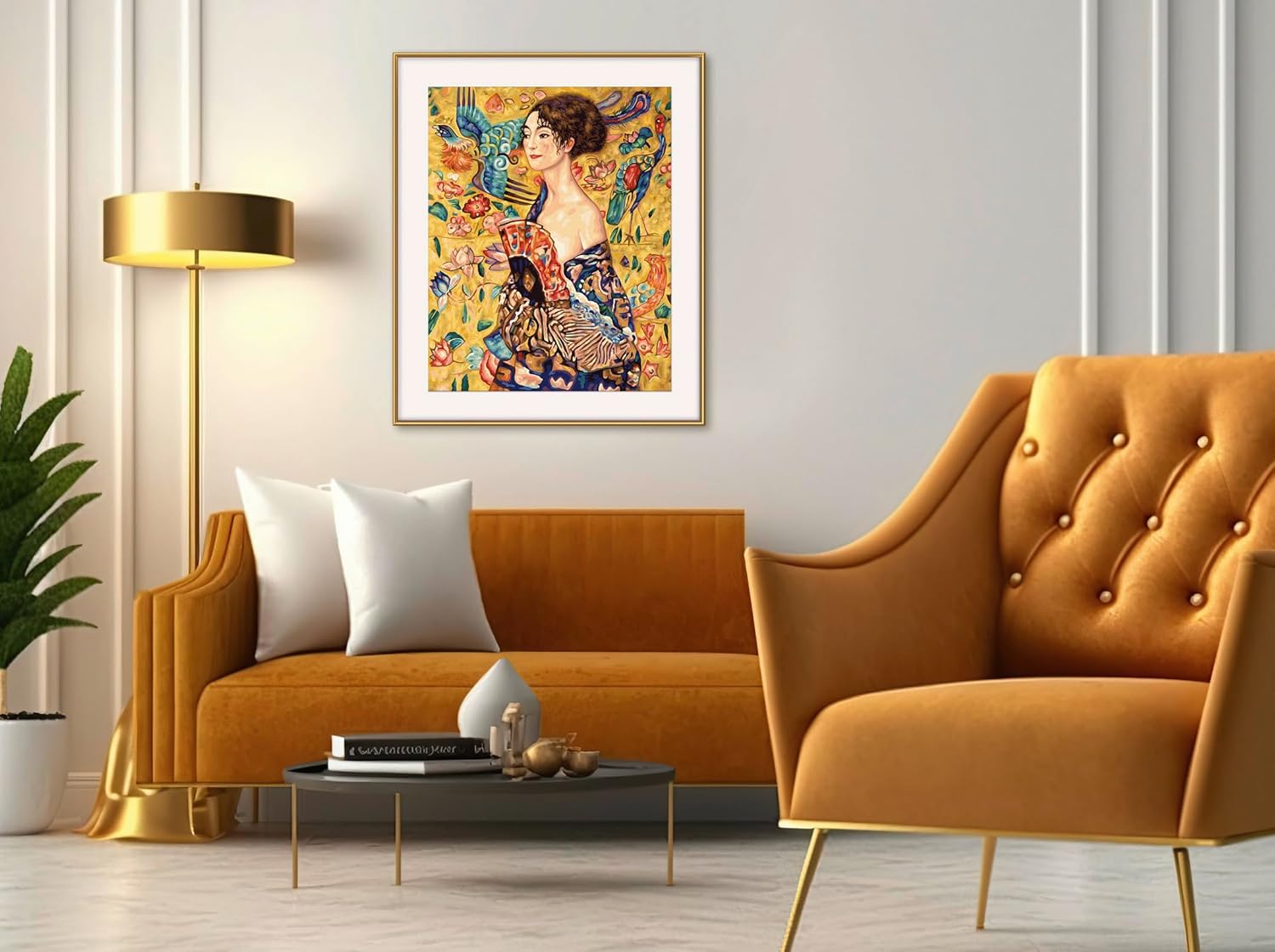 Schipper 609130915 Painting by Numbers - Lady with Fan - Painting Pictures for Adults, Includes Brush and Acrylic Paints, 40 x 50 cm