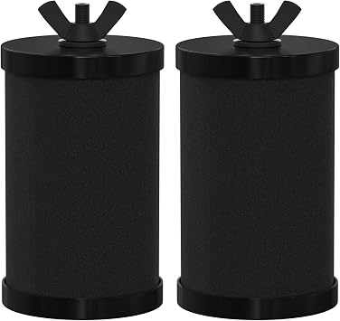 2387 Pro Water Filter Replacement, Black Purification Elements Water Purifier Replacement Filters Compatible with Alexapure Pro Gravity Water Filter System, 5,000 Gallon Throughput Capacity, 2 Packs