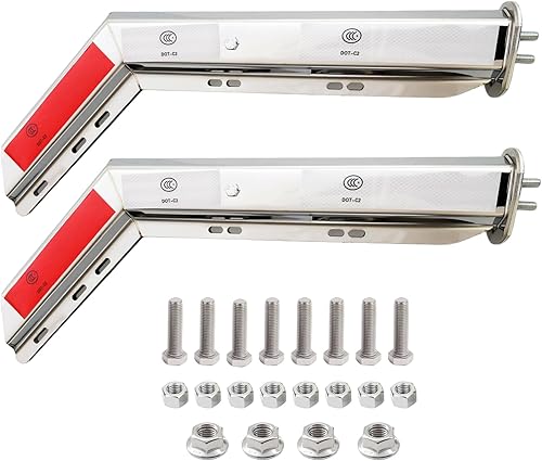 TAIROD Par de soportes de suspensión angulares para semircamión, 30 pulgadas de longitud y 1-18 pulgadas de distancia entre pernos, perchas