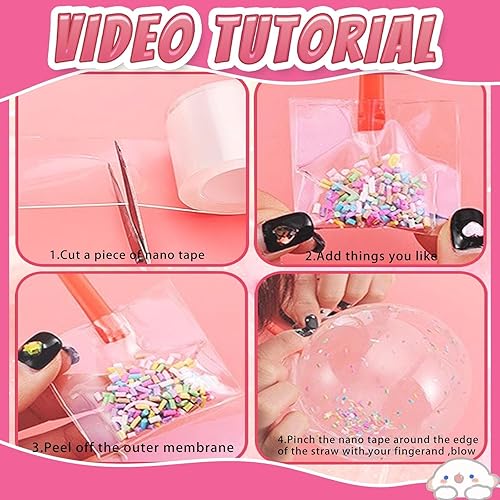 Miniatura 6 de Jimcii Kit de nano cinta de burbujas para niños, kit de fabricación de juguetes esponjosos, regalos de cumpleaños para niñas de 4 5 6 7 8 9 10 11 12