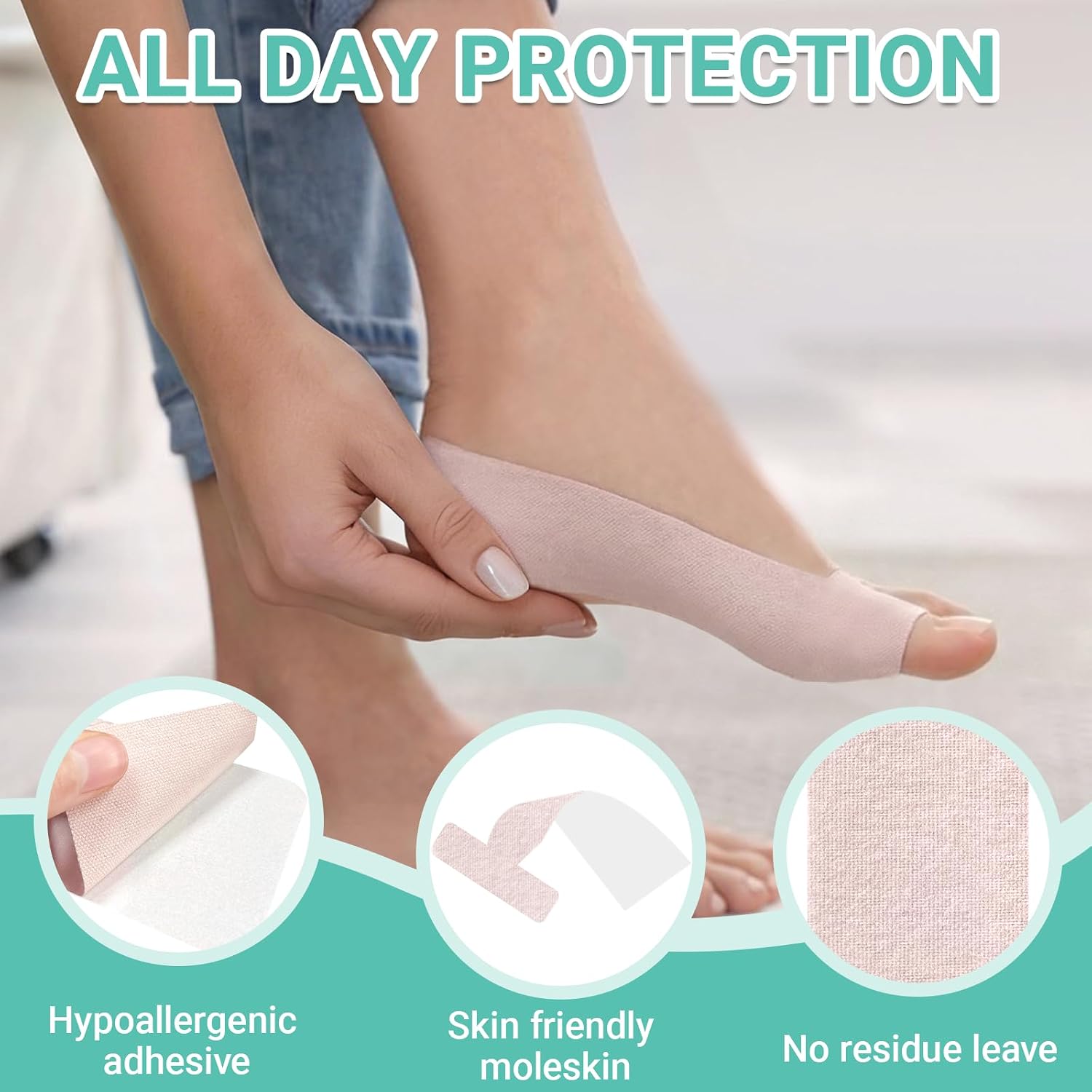 12 Pack Turf Toe Brace T-Straps, Waterproof Bunion Corrector for Women Big Toe Splints for Broken Toe Straightener, Latex-Free Adhesive Bunion Turf Tape for Foot Pain Relief