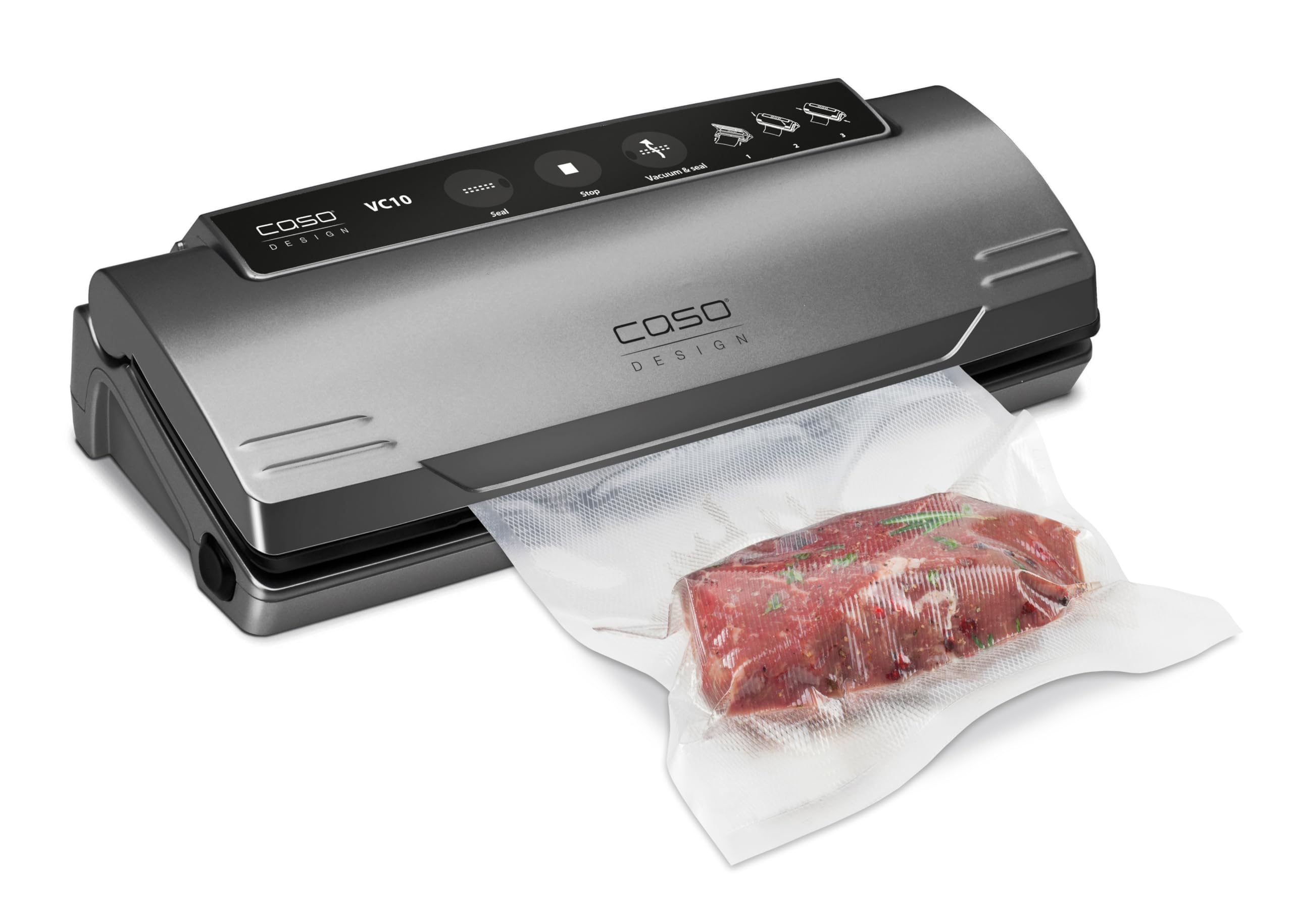 Machine sous vide Caso VC 10 Plus Edition gris argent avec pompe 9L/min