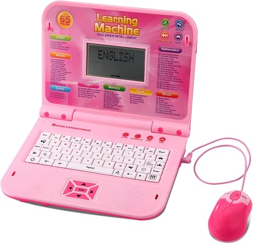 LESHITIAN Kids Laptop, Children’s Educational Learning Computer, 65 Learning Modes, LCD Screen, Keyboard and Mouse Included