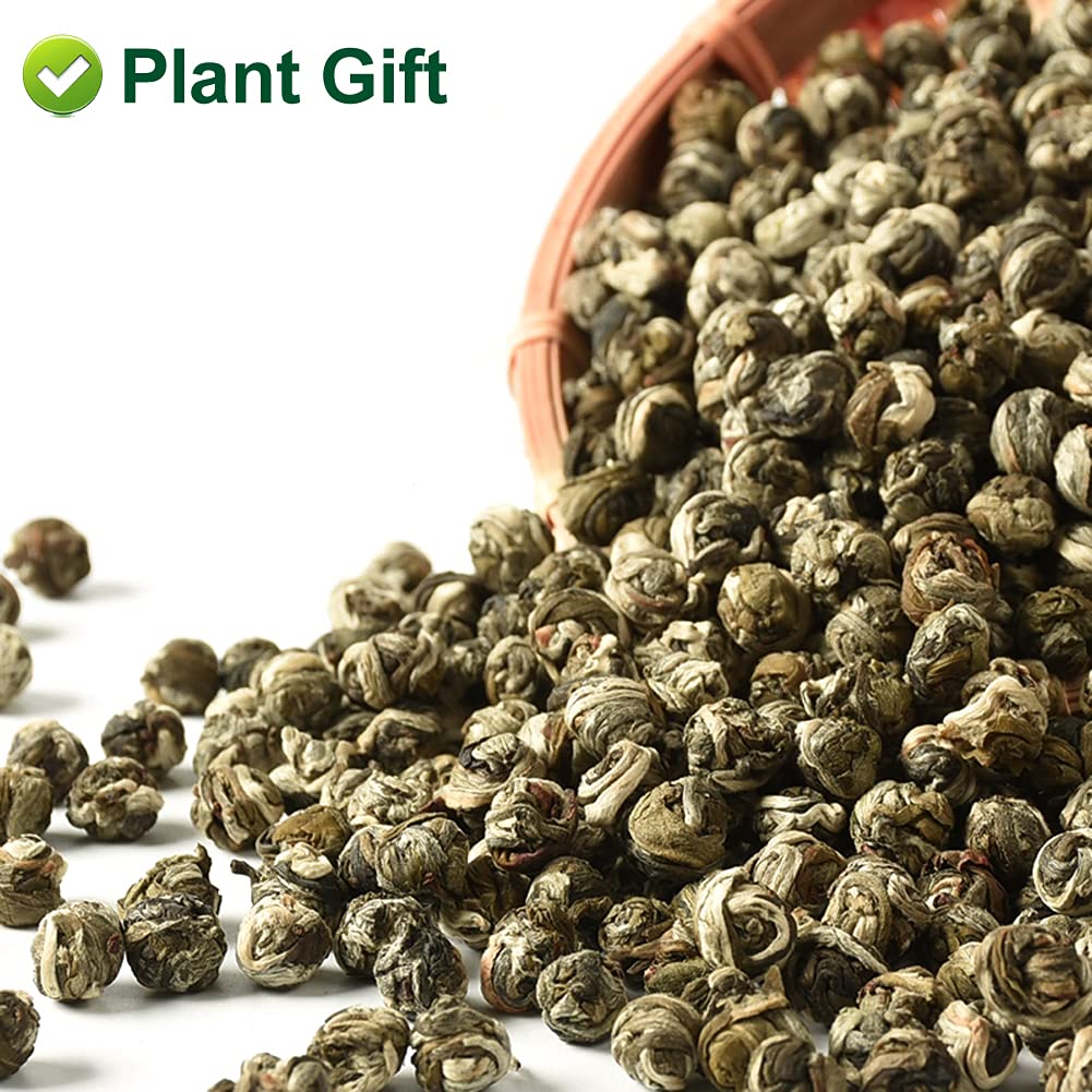 Plant Gift Jasmine Dragon Pearls 130G/4.58oz 龙珠茶 Té verde hoja suelta, perlas de jazmín té dragón bola, mejor té de jazmín, té oolong
