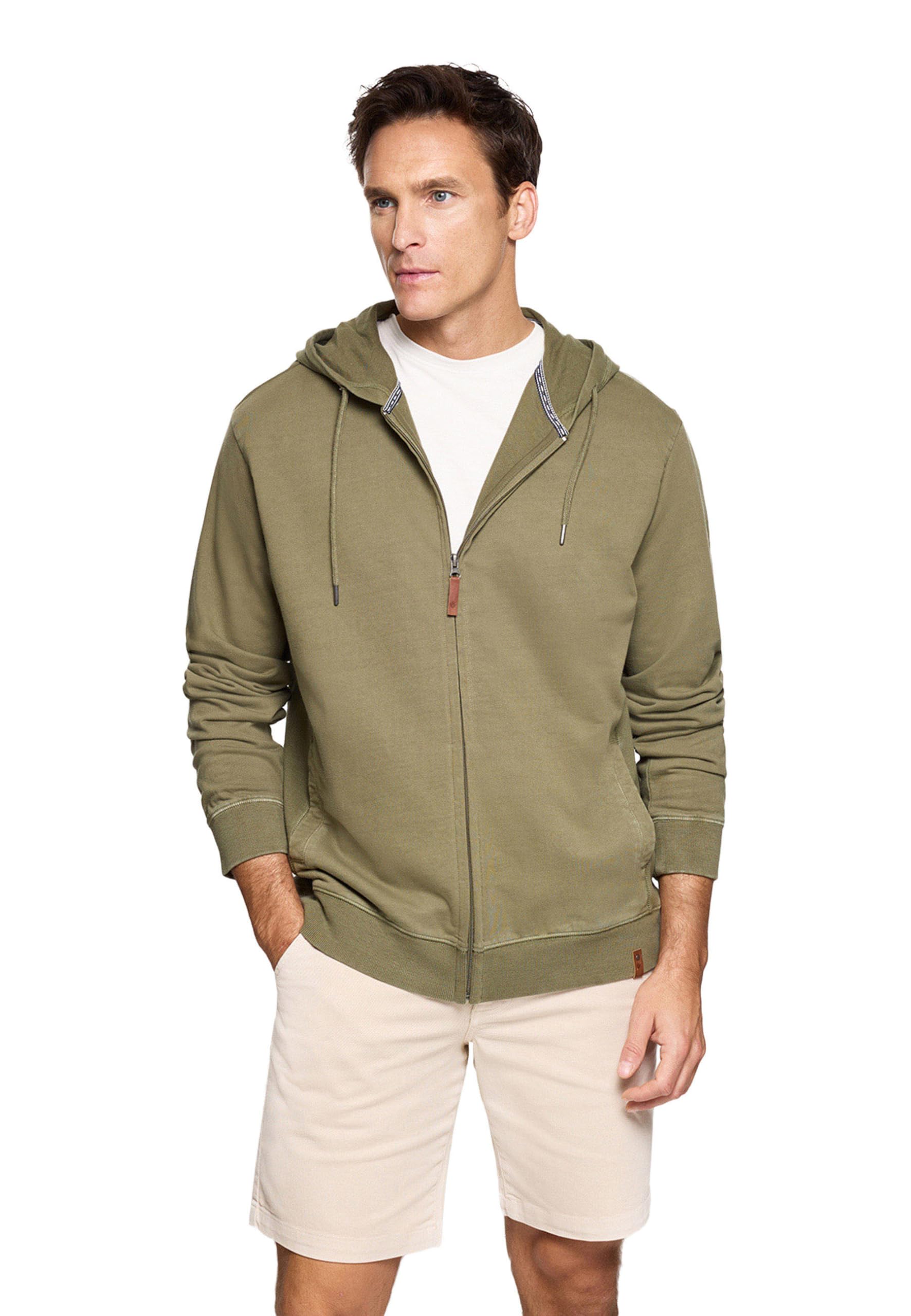 KOALA BAY | Wilbur | Sudadera Hombre Caqui con Capucha | Sudadera con Cremallera Casual | Ropa Cómoda de Uso Diario | Moda Hombre