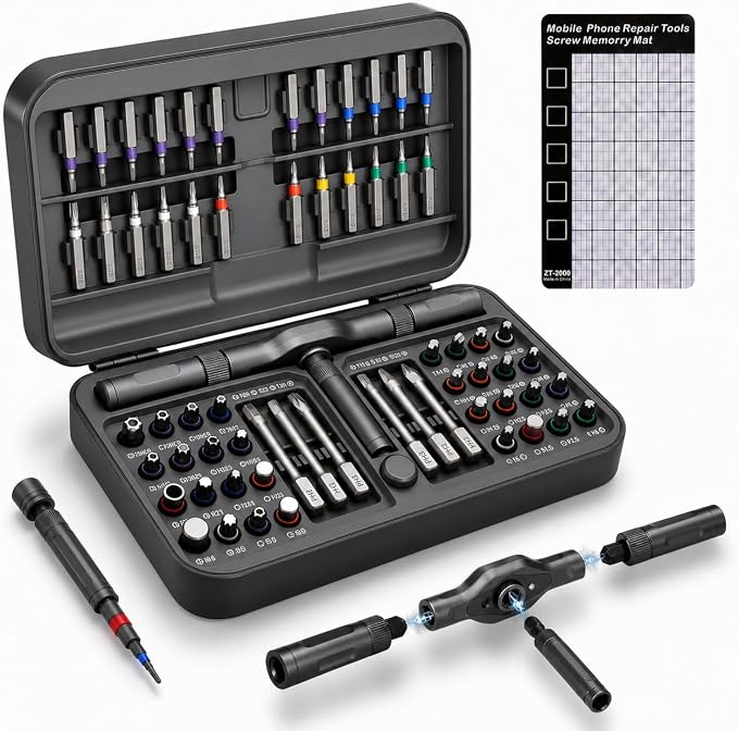 66 in 1 Magnetic Ratcheting Screwdriver Set with Detachable Handle