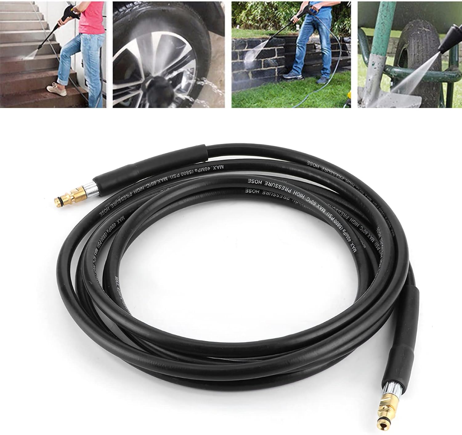 Electric Power Washer Replacement Hose, High Pressure Washer Water Clean Hose Car Cleaning Pipe Fit for K2 K3 K4 K5 (6 meters)