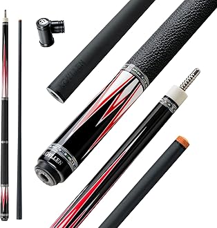Carbon Fiber Pool Cue Stick 58" Billiard Cue Sticks Professional Low Deflection Pool Sticks with 10.5mm/11.5mm/12.5mm Tip