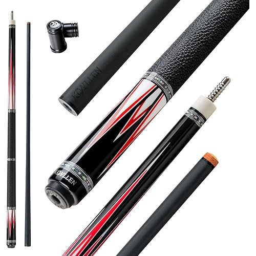 KONLLEN 2.0 Carbon Fiber Pool Cue with Professional Taper | Low Deflection Hand-Made Inlay Billiard Stick | Ultra-Smooth Shaft for Adult & League Players