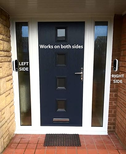 Vista 5 de Cuña de montaje en esquina de 45° compatible con Google Nest Hello Video Doorbell de 1ª generación, con cable, te permite apuntar timbre, mejor