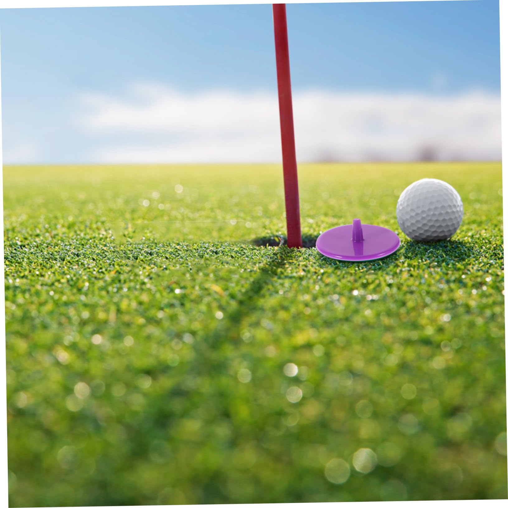 Sosoport 100 Stück Bunte Kunststoff Golfballmarker Ball Positionsmarker Wiederverwendbar Golfzubehör Für Golfer Outdoor