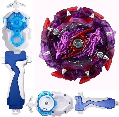 Bey Battling Burst Booster GT B-151 01 Tact Longinus Spin Top Starter con B-184 Custom BeyLauncher LR Burst Dynamite String Launcher y Grip Spinning