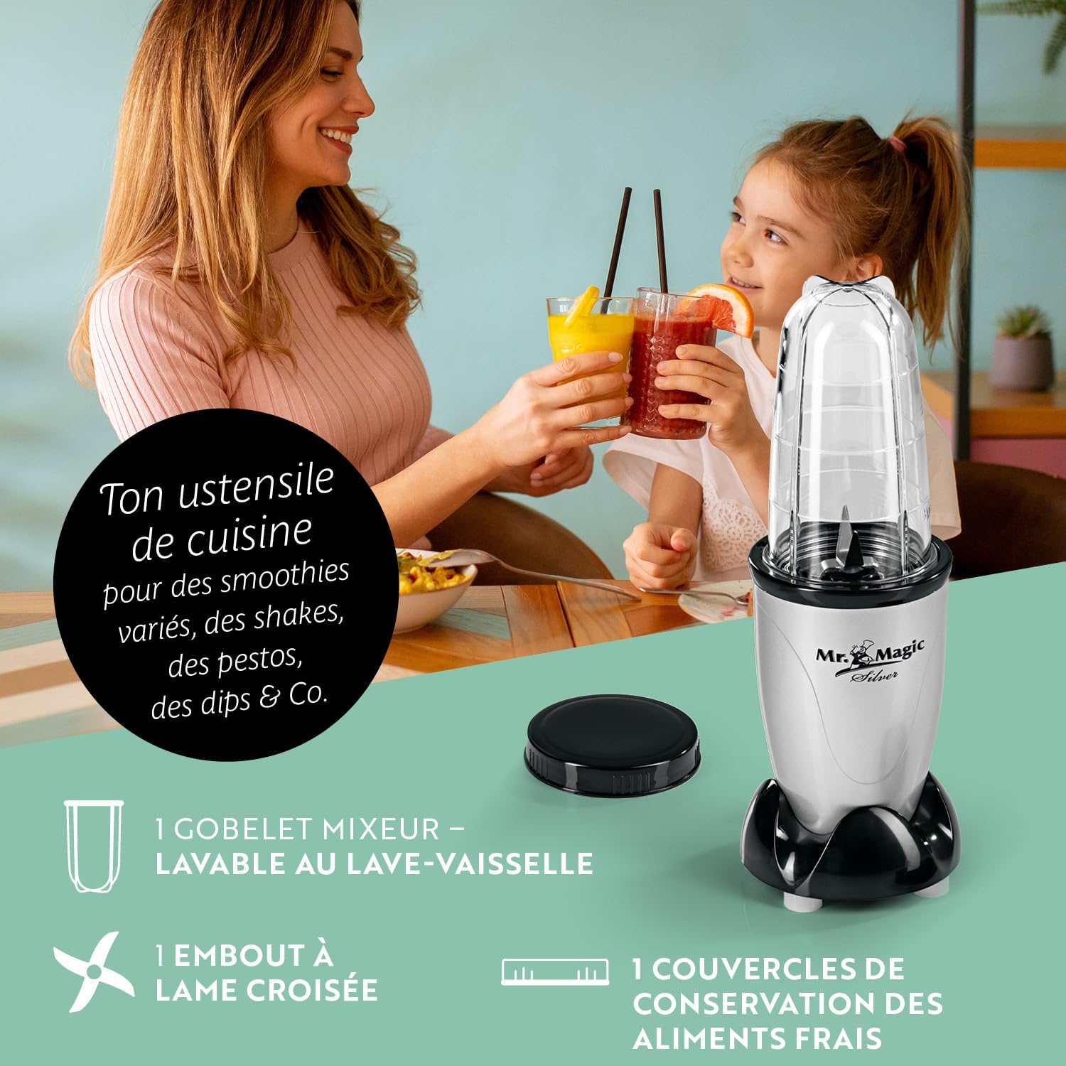 GOURMETmaxx Mr Magic Mixeur Sur Pied Smoothie Maker Presse U00c0 Jus Mixeur