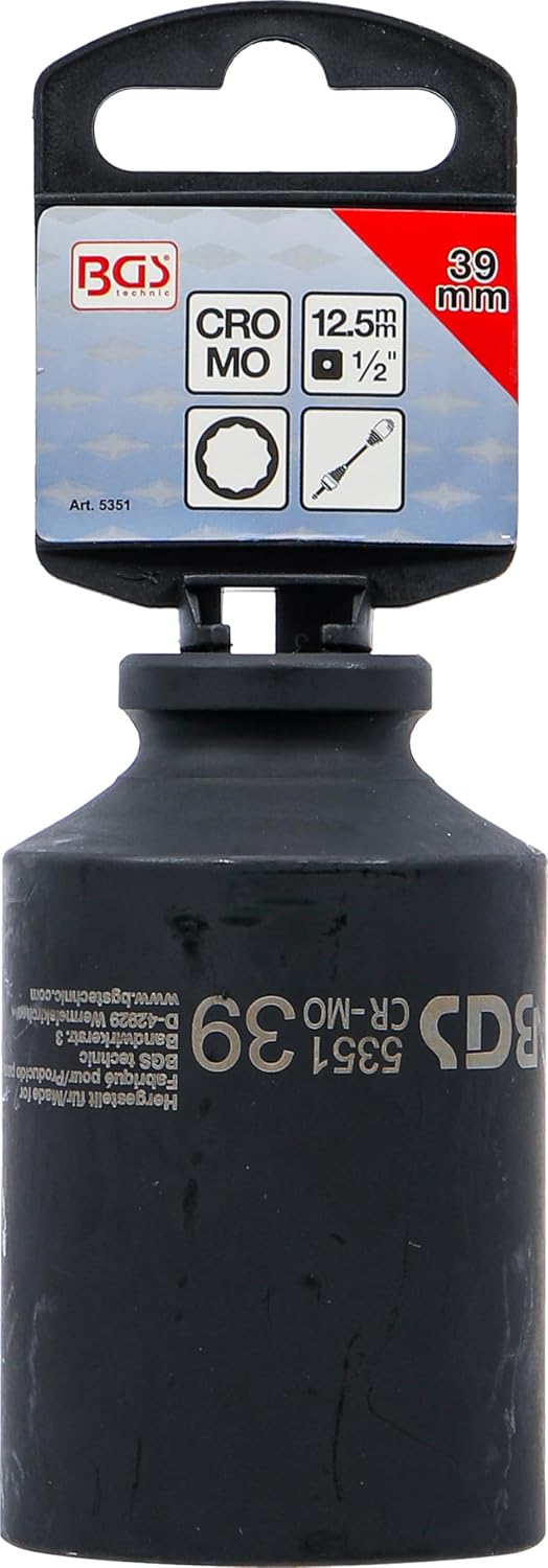 BGS 5351 | Impact Socket, 12-point | 12.5 mm (1/2") Drive | 39 mm