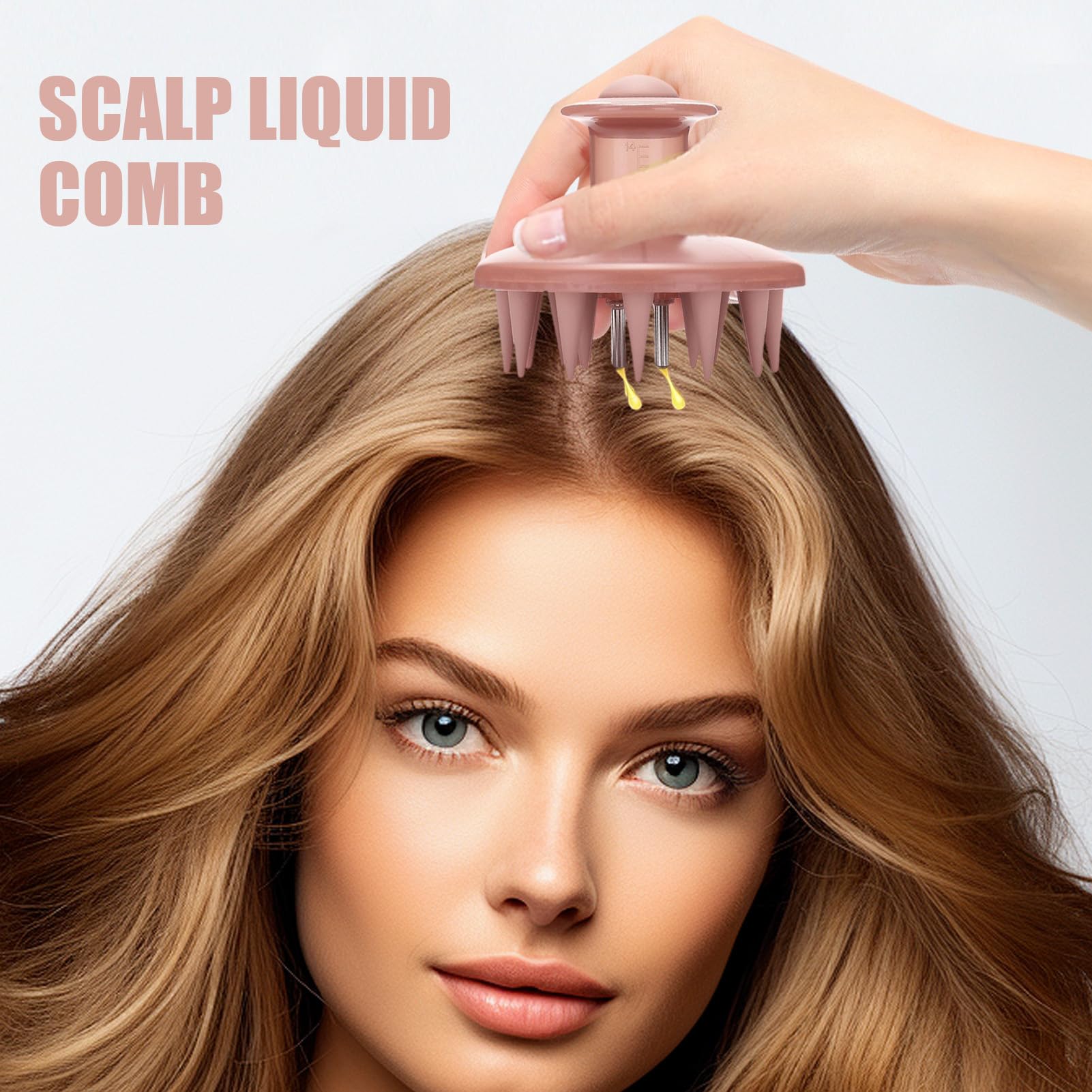 Applicatore Del Cuoio Capelluto - 8.5x8.5x7.6 Cm Pennello Massage Capelli - Attacco Di Massaggio Fluido Medico Con Spazzola Bottiglia | Distributore Per La Cura Delle Radici E La Crescita Dei Capelli