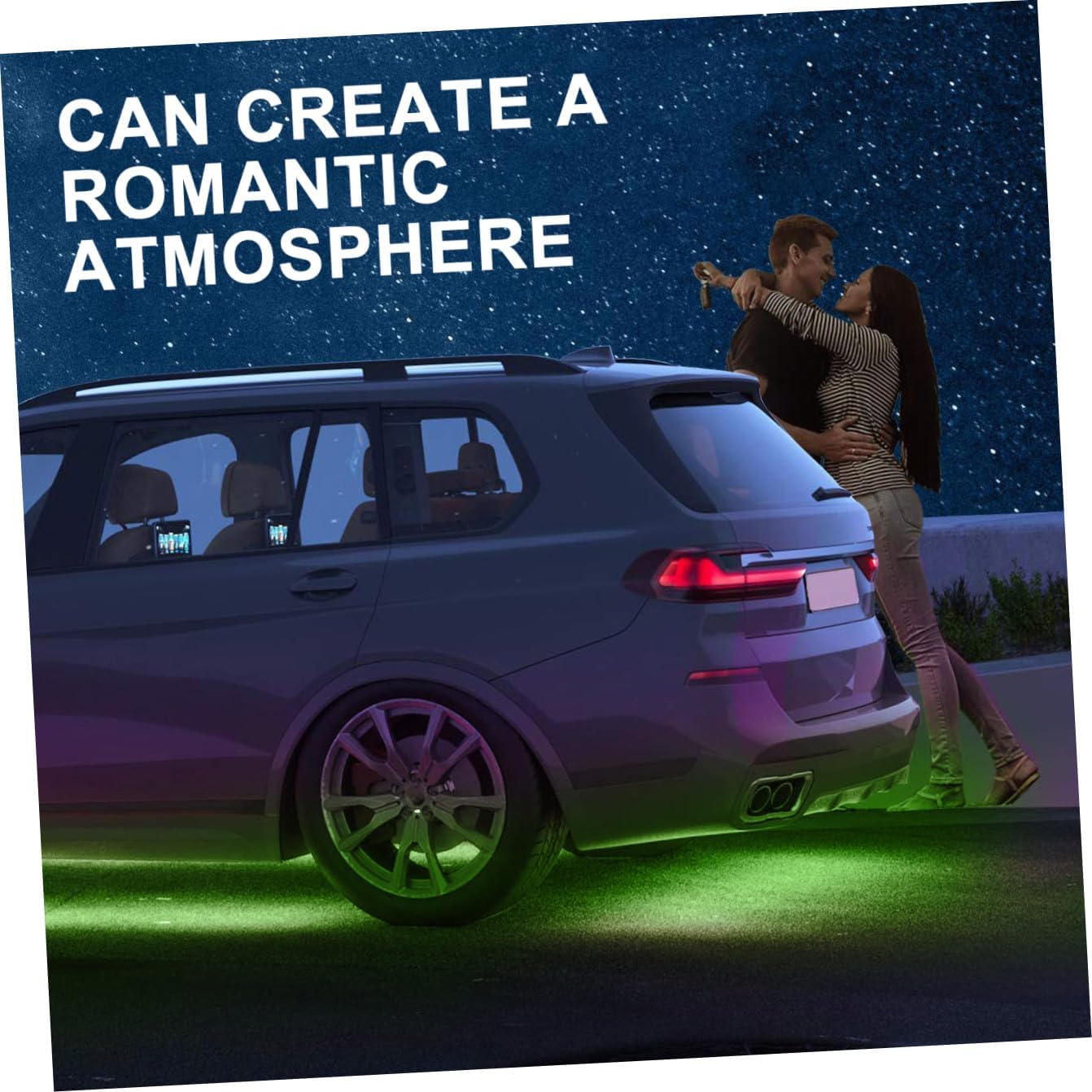 PRETYZOOM 9W LED Light Kit for Cars and Trucks Universal Automotive Ambient Lighting Waterproof RGB Color Options Easy Installation