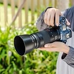 JJC Lentille de l'objectif de la caméra Shade pour Canon RF 75-300mm f/4-5.6, EF 75-300mm f/4-5.6 III USM & EF-S 55-250mm f/4-5.6 est II Lentille, remplace Canon ET-60 Fixation à l'envers du capot -Noir