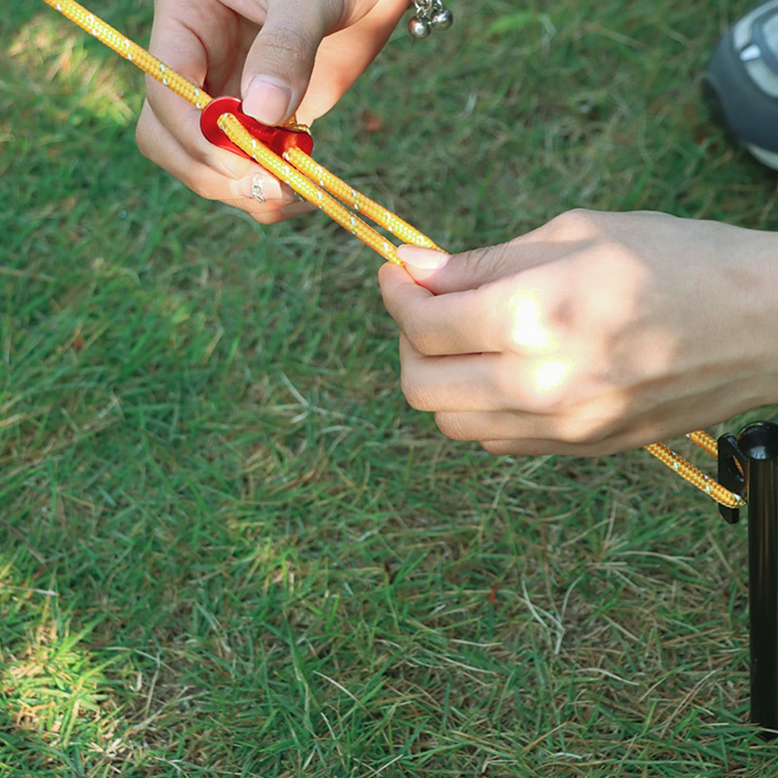 NUEAYMS 10pcs Outdoor Tent Line Locks Light Weight Tent Fasteners Tent Line Adjusters for Outdoor Camping and Expeditions