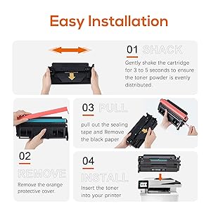 Jeostarky Compatible 58a hp Toner Cartridge Replacement for HP 58A CF258A 58X CF258X (with chip) Toner Cartridge for Laserjet Pro MFP M428fdw M404n M428fdn M404dn M430 Printer(2 Black)