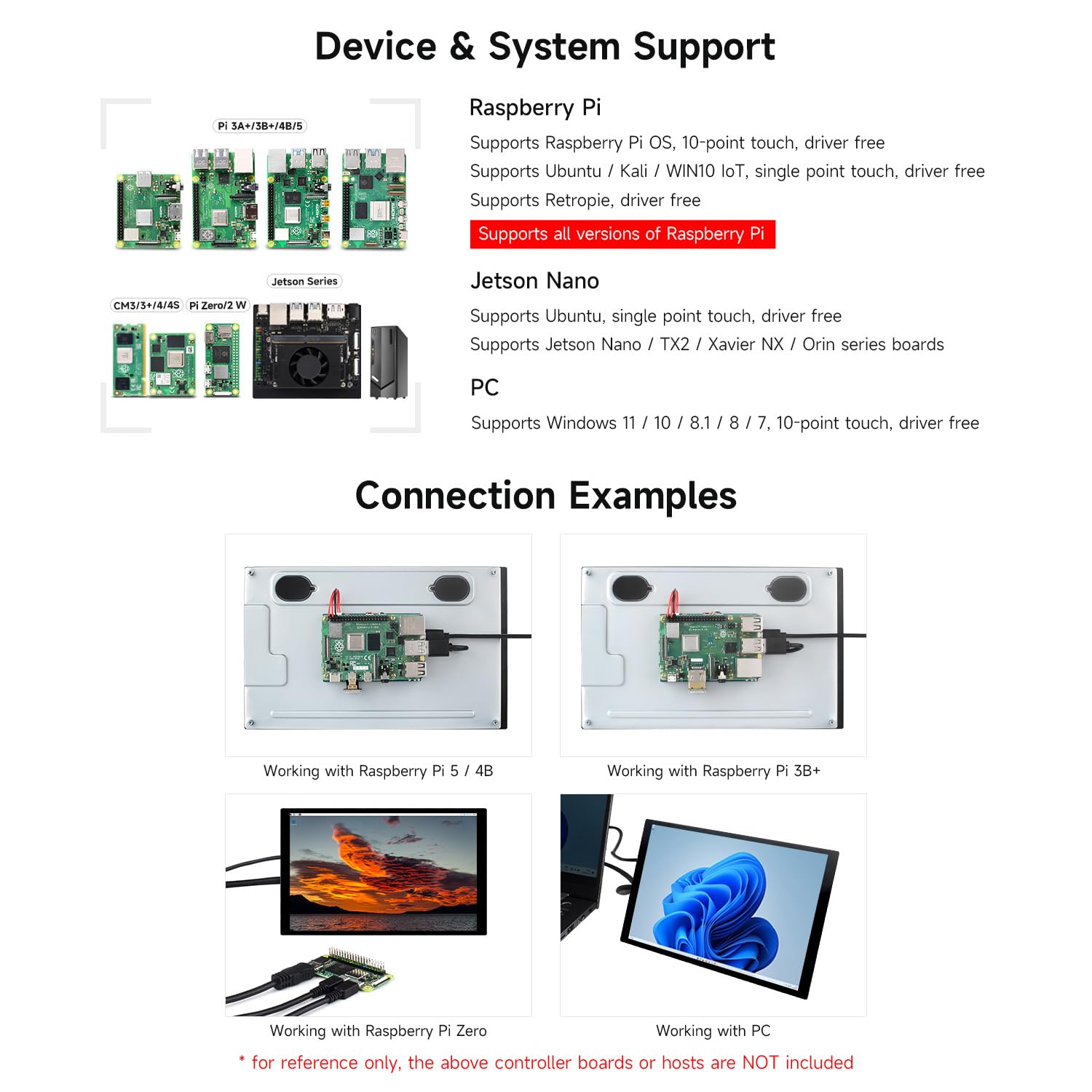 Waveshare 10.1inch High Resolution Capacitive Touch Display Compatible with Raspberry Pi 5/4B/3B/Zero/Zero W/Zero 2W/Pico/Pico, Supports Windows and Jetson Nano, 1920×1200 10-Point Touch IPS Display