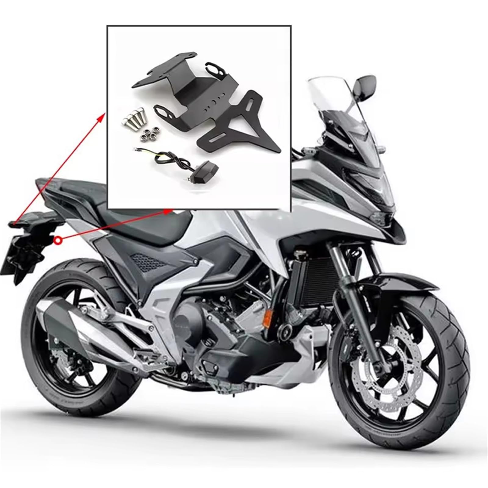 Portatarga Moto Per NC750X NC750S 2021-2024, Supporto Per Eliminatore Di Parafango Posteriore