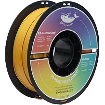 PLA Plus 3D Printer Filament 1.75mm Dimensional Accuracy +/- 0.02mm, 1KG Spool 2.2 lbs, High Toughness, Print with Most FDM 3D Printers PLA Silk Golden