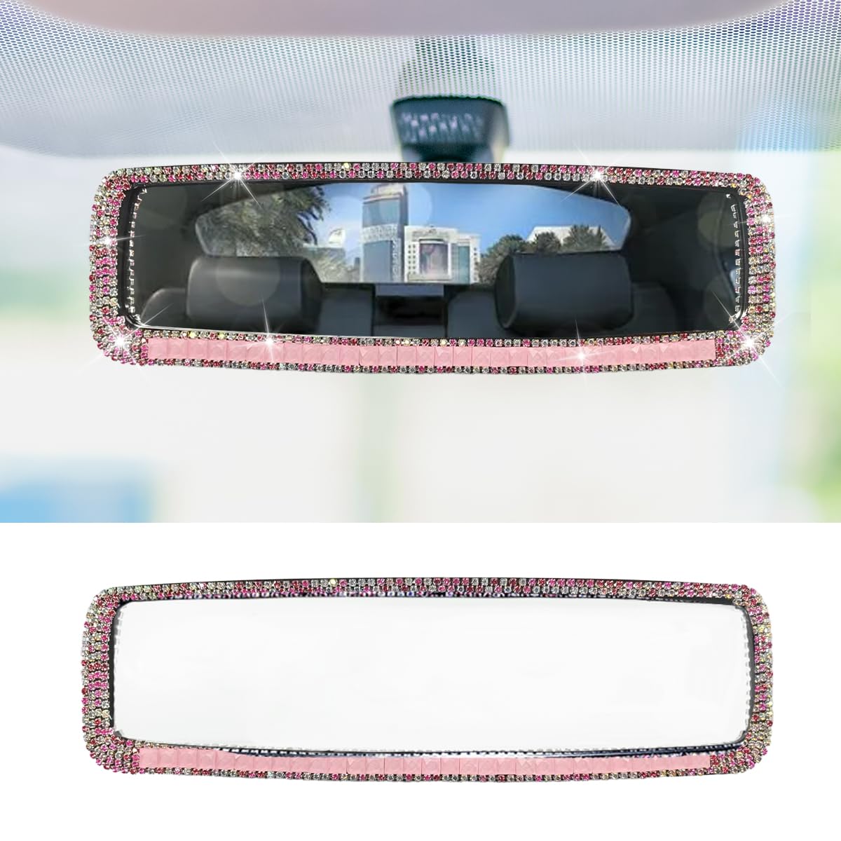Photo 1 of JOYCOURT Panoramic Rear View Mirror - Pink