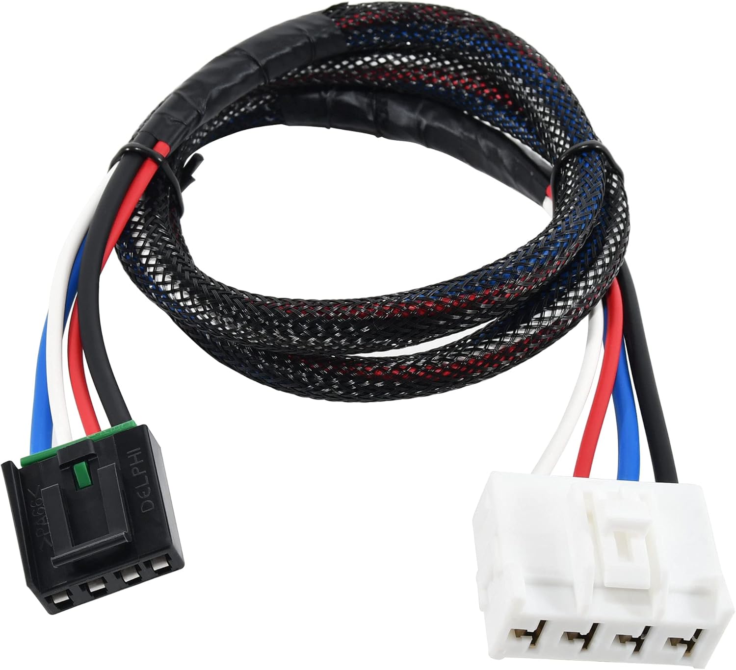 Oyviny 3020-P Brake Control Wiring Adapter for Dodge 1995-2009 + 4-Way Flat to 7-Way Round Blade and 4 Way Trailer Wiring Harness Adapter