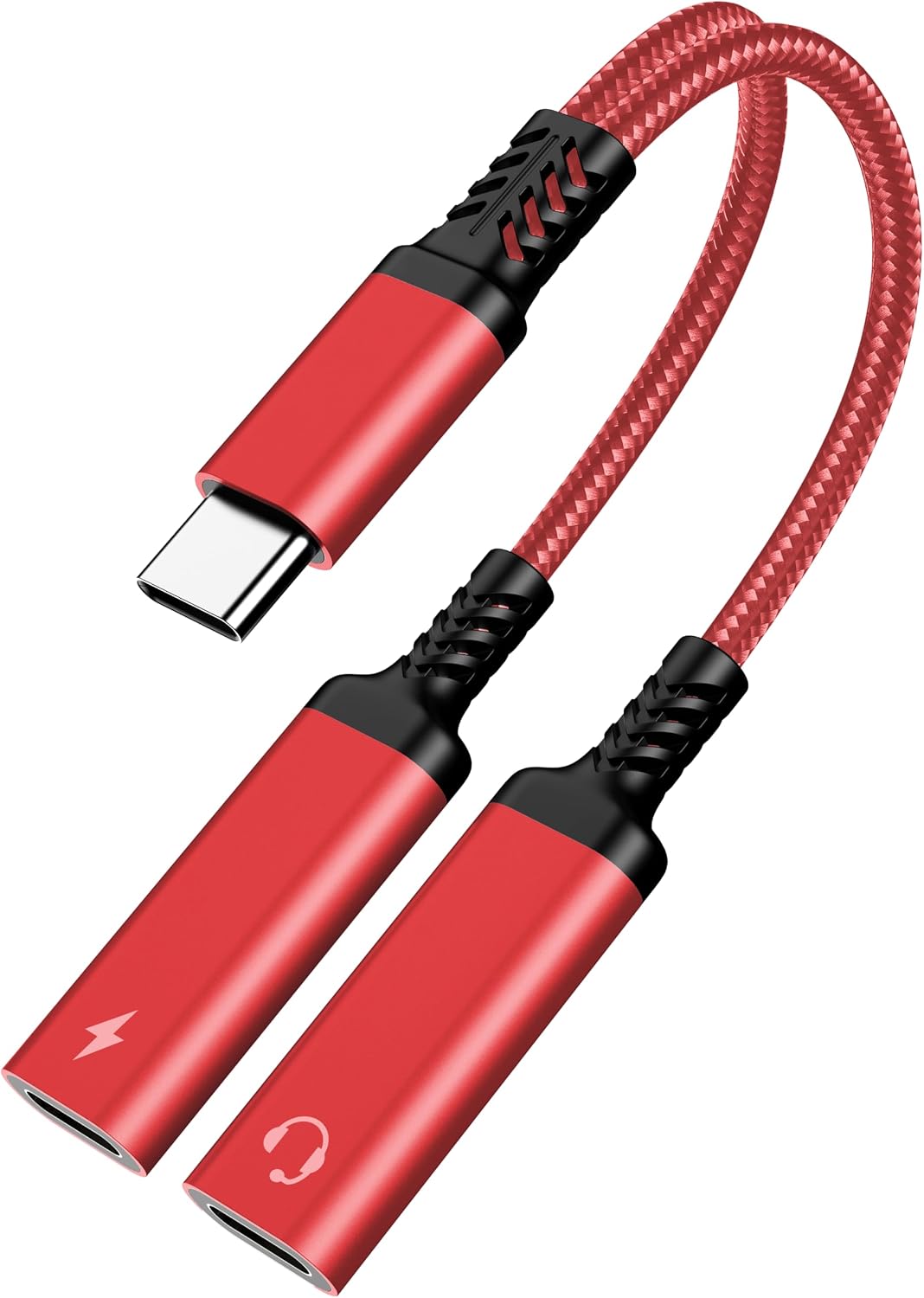 Marsno USB C Splitter, 2-in-1 Dual USB C Headphone and Charger Adapter, Type C Audio Dongle Cable with PD 60W Fast Charging Support Call Music for iPhone 17 16 15, Pixel 4 3, Galaxy S25 S21, Xperia
