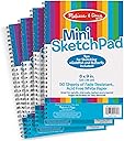 Melissa & Doug Mini-Sketch Pad, Spiral-Bound Drawing Paper, 4-Pack Bundle for Coloring, Writing or Painting (6 x 9 inches) 50 Sheets Each, Kids Drawing Pad & Art Supplies for Kids Ages 3+
