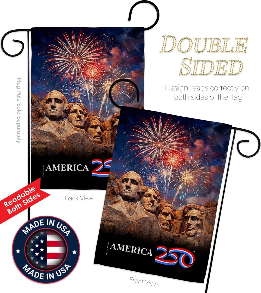 America 250 Flag Mount Rushmore Independence Day Wall Hanger Set Tapestry Official Licensed Merchandise Canvas Prints Yard Sign Textile Woven Fabric Poster USA 250th Anniversary Decoration Gift