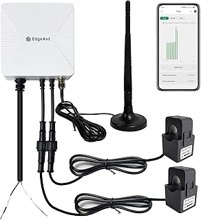 WiFi Energy Monitor with 2 * 200A Clamps, Real-Time Electricity Tracking, Smart Home Power Management, WiFi Meter Solar/Net Metering, Home Energy Automation and Control
