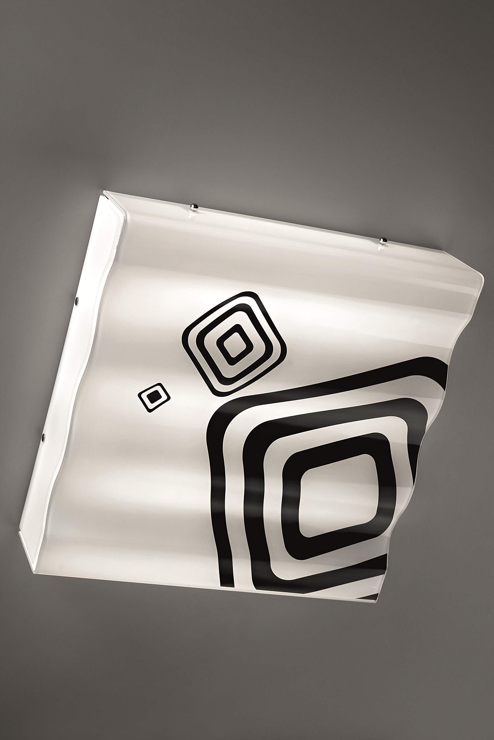 Selene Ceiling Lighting/Wall lamp Ola, White with Black Decoration