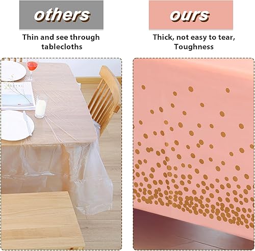 Miniatura 4 de Fixwal Mantel de plástico azul real, paquete de 6 manteles desechables de 54 x 108 pulgadas, manteles rectangulares de plástico de alta calidad para