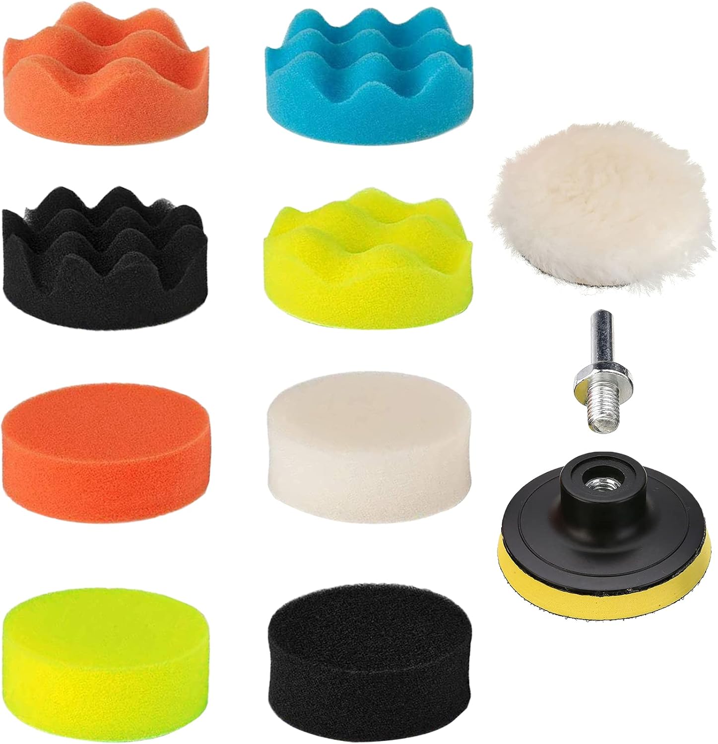 Polishing Pads 3 inch Buffing Pad, Car Drill Polishing Kit for Car