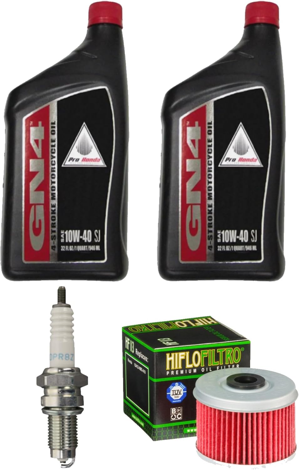 Oil Change Service Kit Oil Filter & Spark Plug Compatible with Honda TRX400 EX Sportrax 400 1999-2008