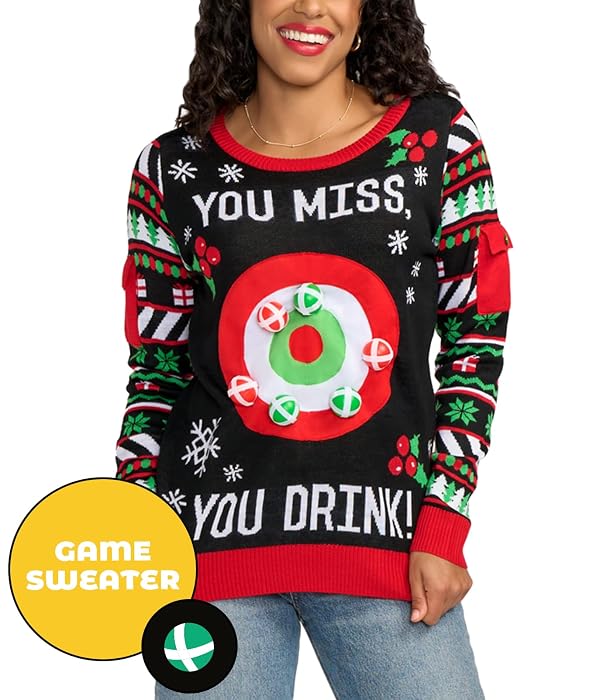 Tipsy Elves Women's Drinking Game Ugly Christmas Sweater: 1X by Tipsy Elves - Image 5